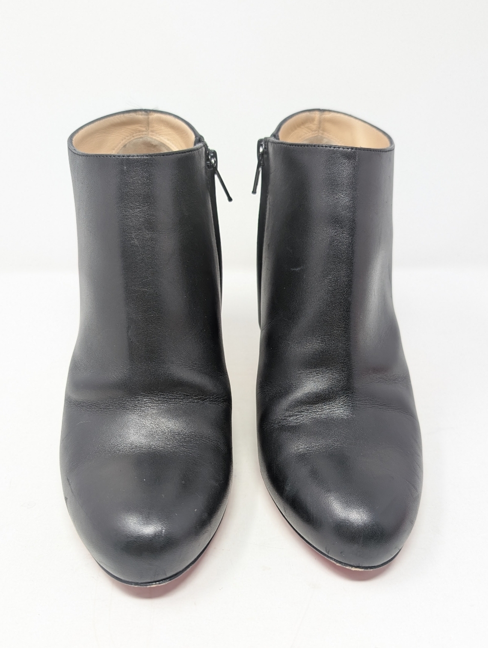 Christian Louboutin Belle 85mm Black Leather Ankle Boots Booties Size 37 - Picture 3 of 11